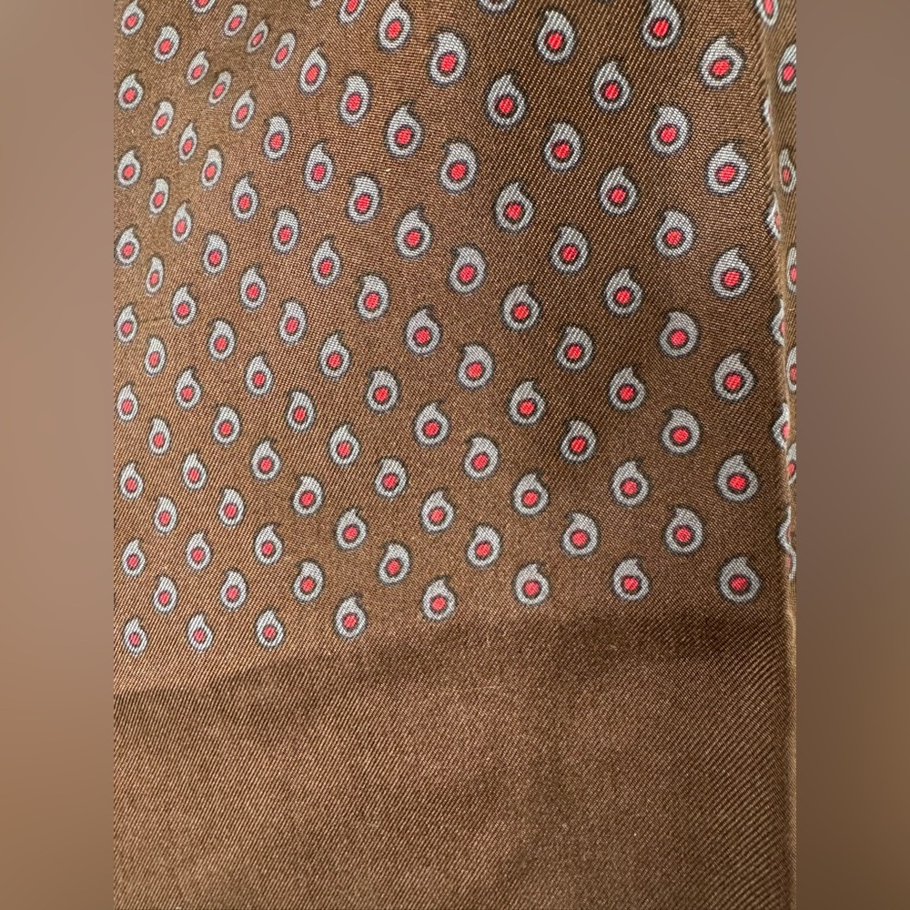 100% Silk Cisco Hand Printed in Italy Scarf 48”x13.5” 🇮🇹 - Picture 3 of 5
